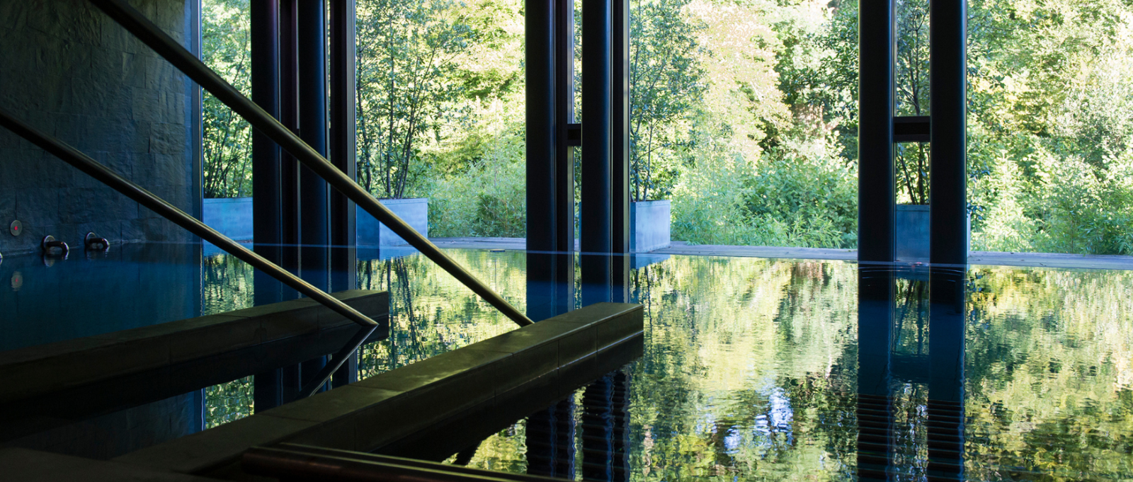 The pool area at Lime Wood